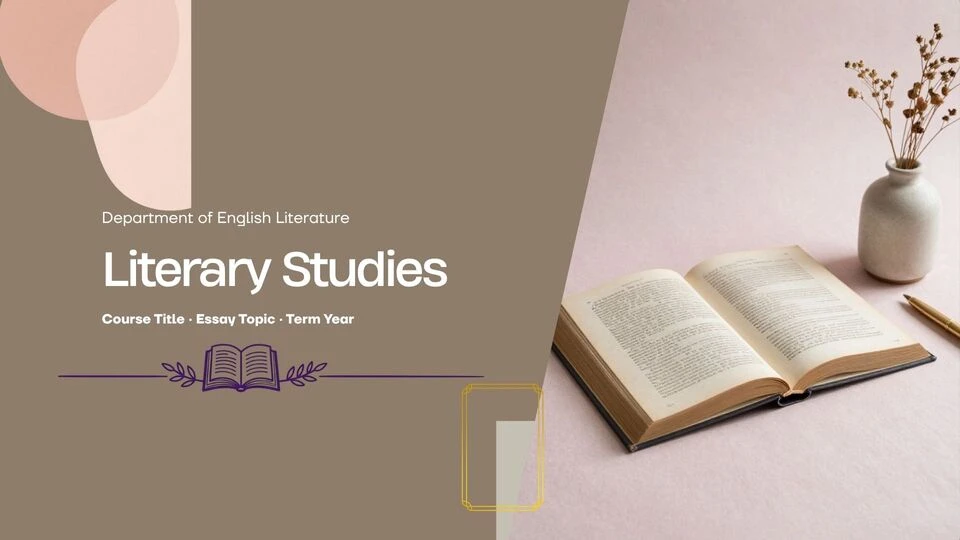 Presentation Template - Literary Studies 1
